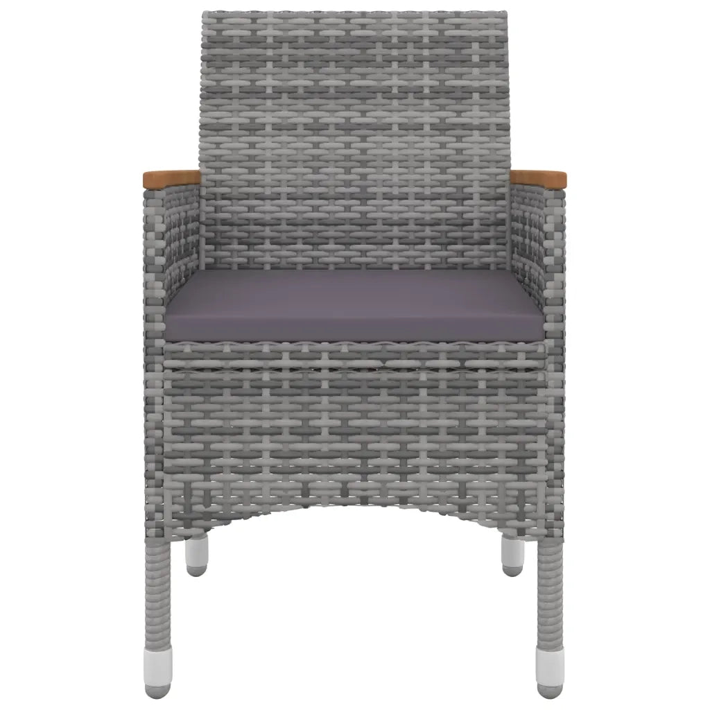 Set da Pranzo da Giardino con Cuscini 7 pz Polyrattan e Vetro 3099791