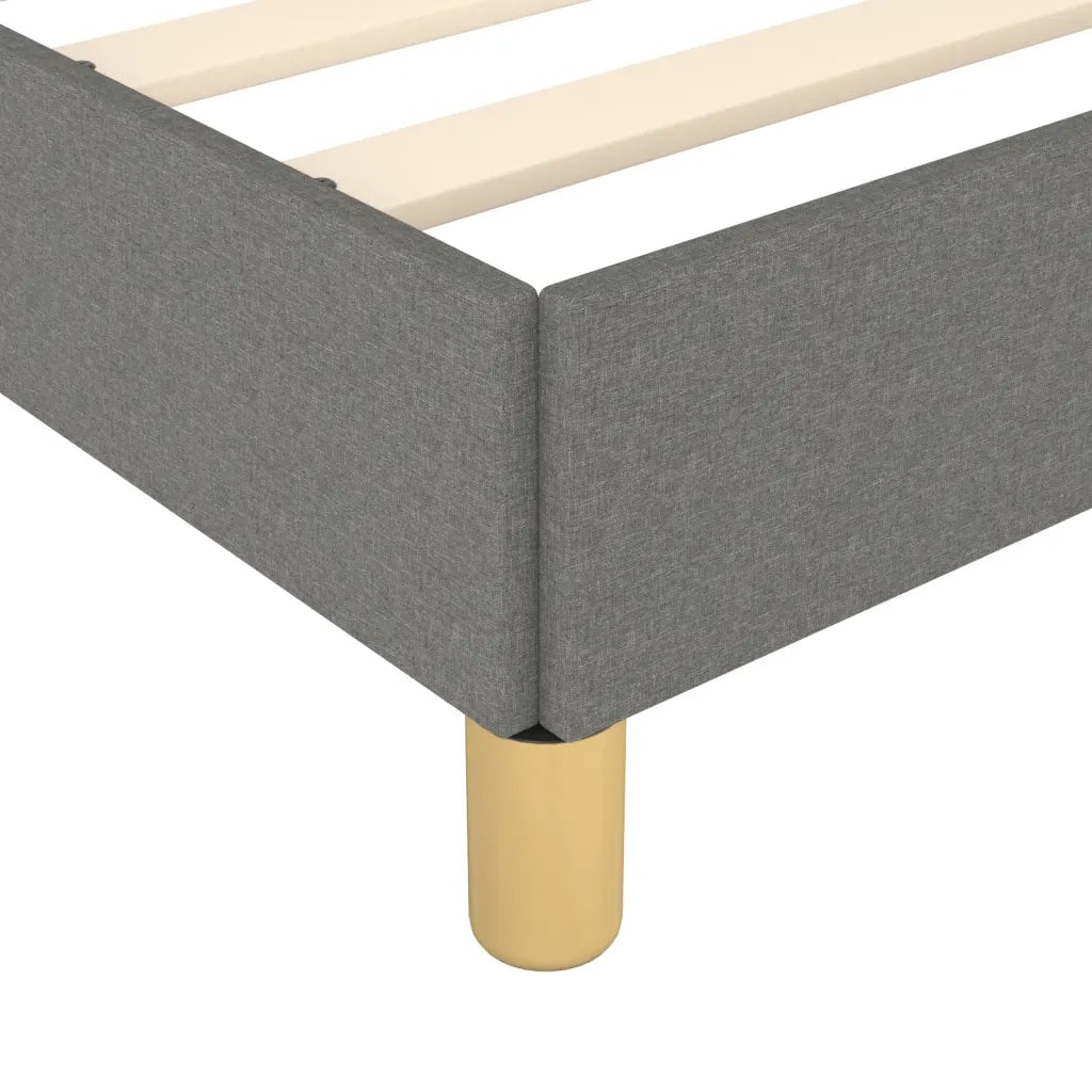 Letto matrimoniale | Letto per adulti | Giroletto senza Materasso Grigio Scuro 120x190 cm in Tessuto