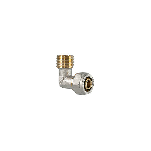 RACCORDO CURVO MASCHIO A COMPRESSIONE PER MULTISTRATO- 1/2 x 20- TDMB- pezzi 1