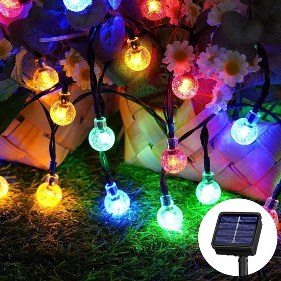 Illuminazione per esterni a energia solare - Cavo di illuminazione a energia solare - Impermeabile - Cavo di illuminazione esterno - Cavo di illuminazione a sospensione - Cavo di illuminazione esterno solare - Disponibile in diverse colorazioni