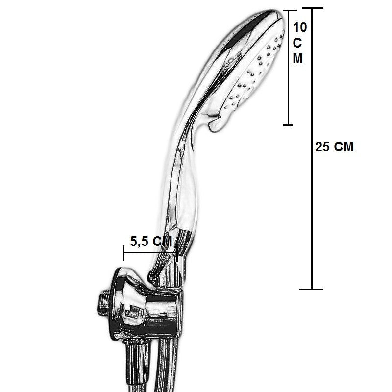 Kit per doccia idromassaggio con supporto doccia e flessibile liscio da 150 cm