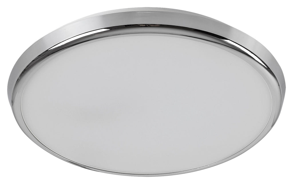 Plafoniera LED RGB 30cm 18W IP44 cromata con telecomando