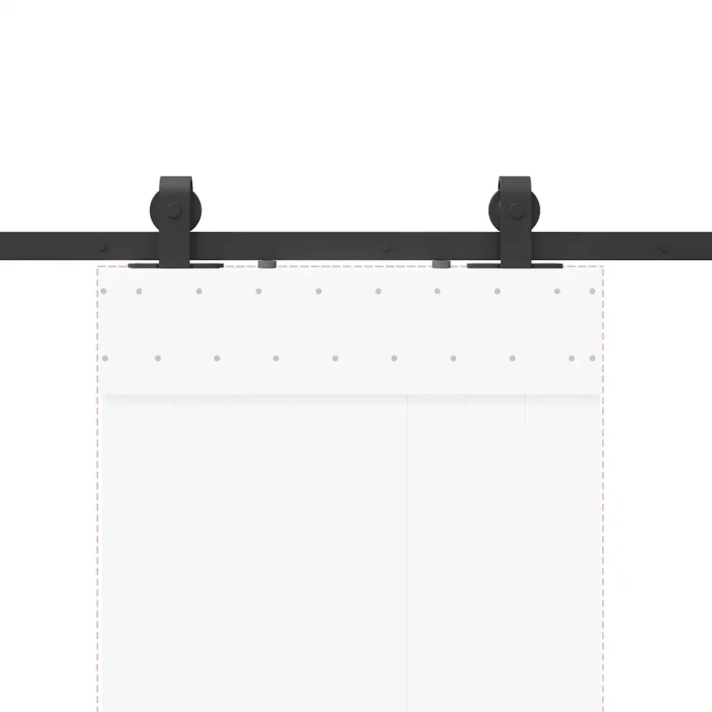 Kit di Binari per Porte Scorrevoli 152,5 cm Acciaio Nero 4009718