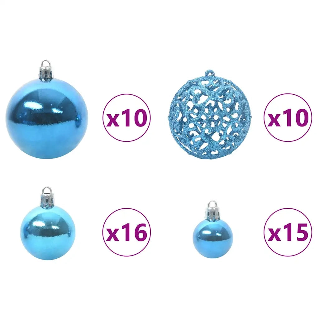Albero di Natale artificiale con luci integrate Argento 210 cm 3397226