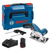 Bosch 06016A1005 Professional Sega Circolare a Batteria 12V 85 mm 2 Batterie 3.0Ah Caricabatteria GAL12V-40 L-BOXX colore Nero