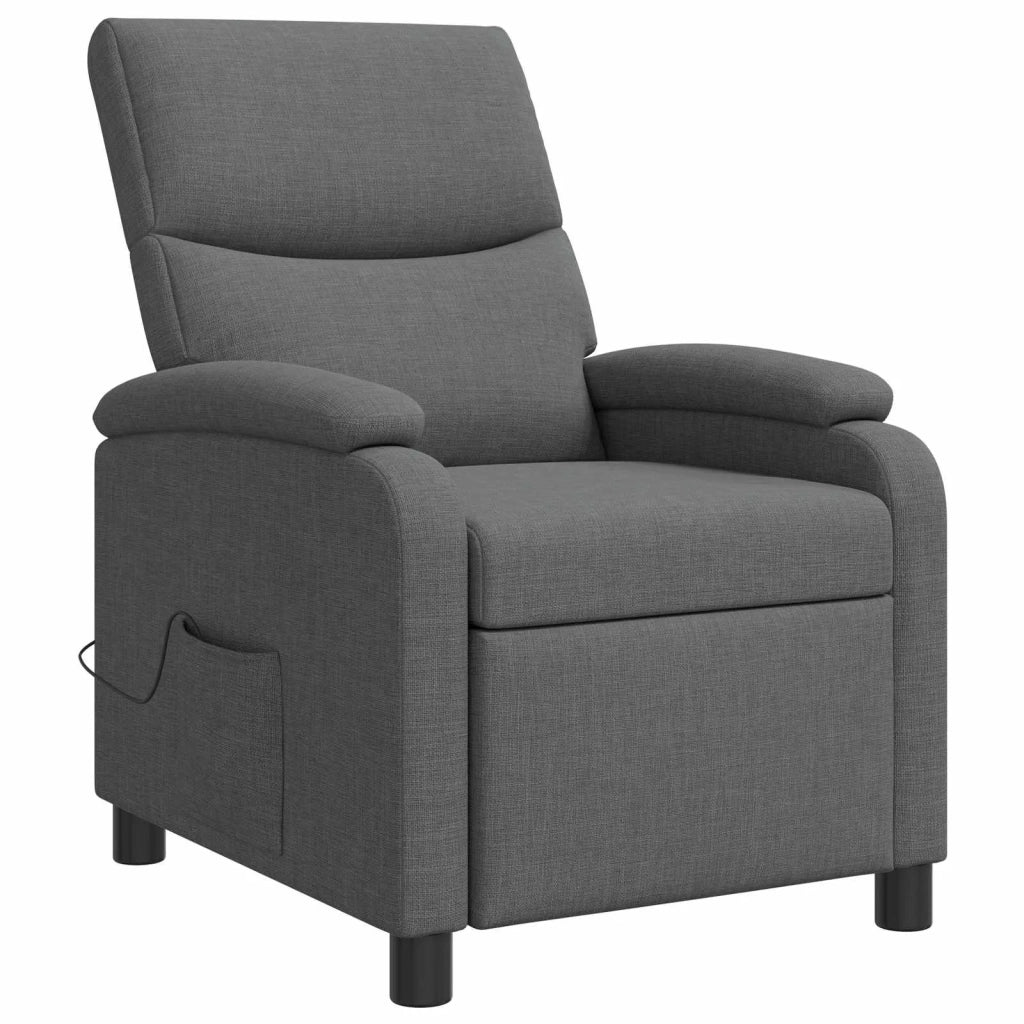 Poltrona Massaggiante Grigio Scuro Tessuto 42035010