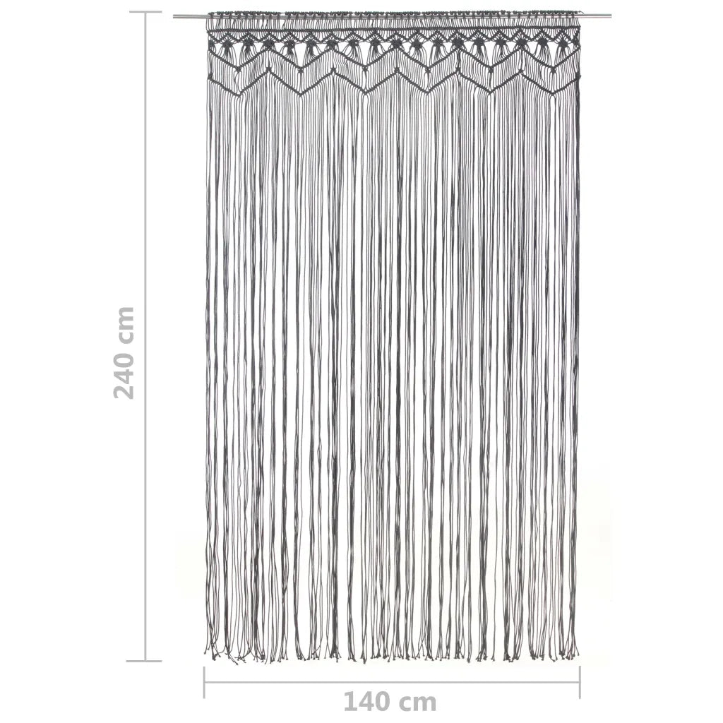 Tenda Macram¨¨ Antracite 140x240 cm in Cotone
