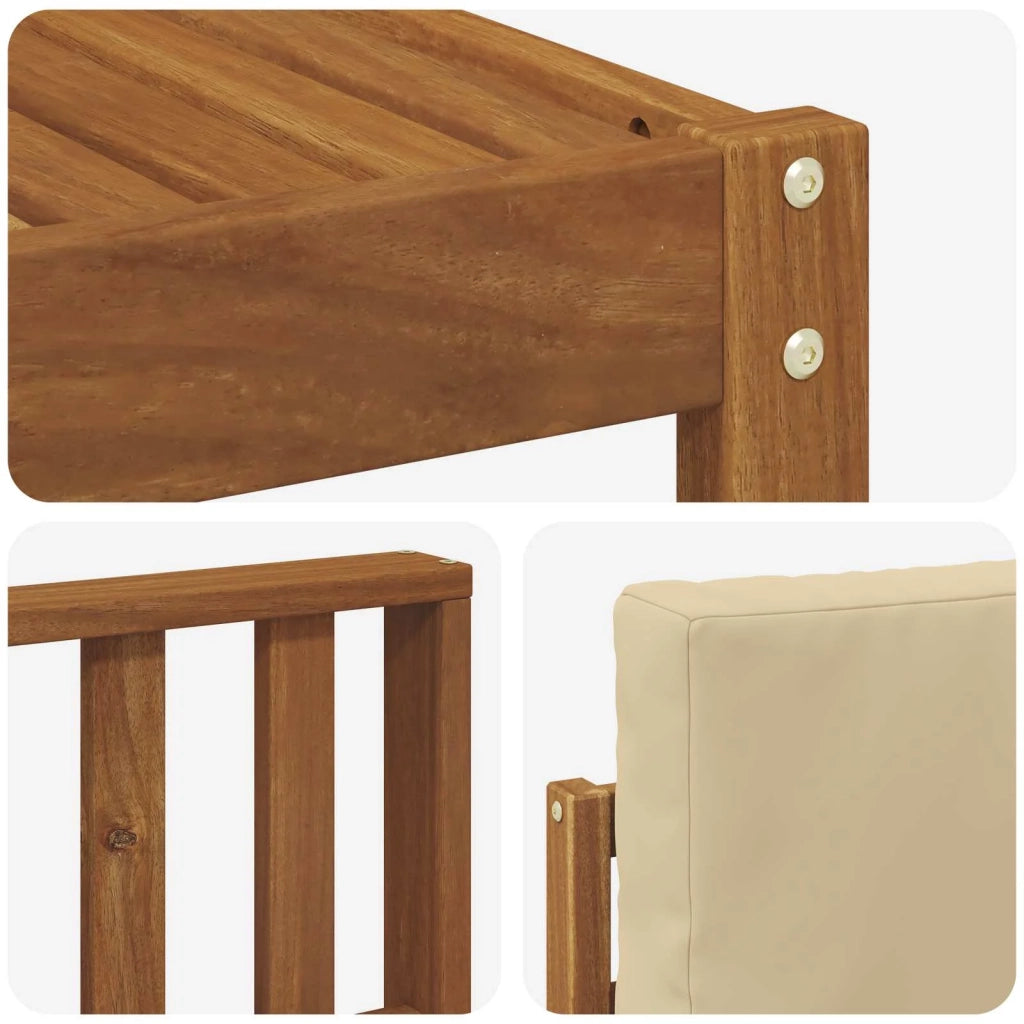 Set di divani da esterno 7 pz Naturale e Beige 3366671