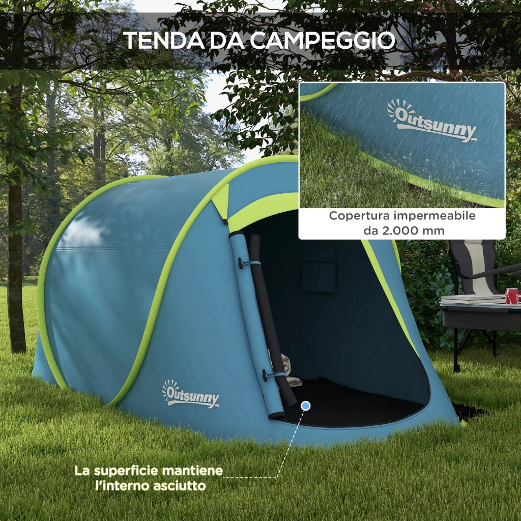 Tenda da Campeggio ¨C Minimal ¨C Blu 245x148x105 cm