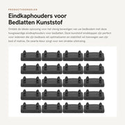 Elastici di fissaggio finale in plastica - Einddoppen per superfici di lavoro - Supporto per superfici di lavoro - Sistema di fissaggio - Duraturo - Antiscivolo - Leggero