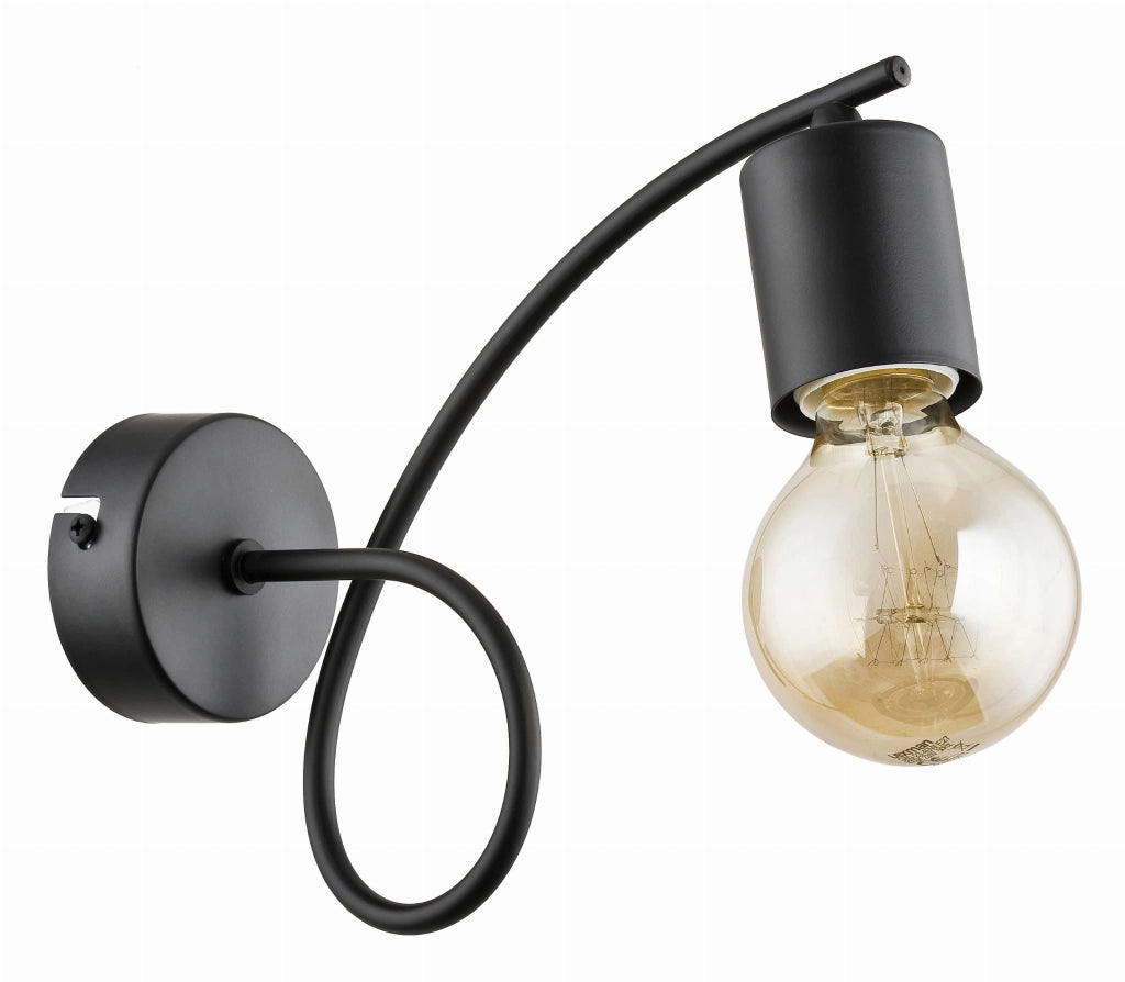 Applique Alfa Tango nera in metallo E27 1 luce 60W IP20