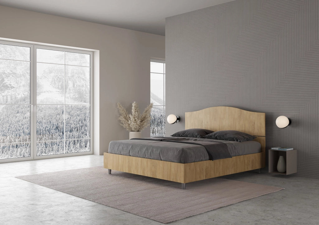 BS COM Letto matrimoniale contenitore 160x190 quercia