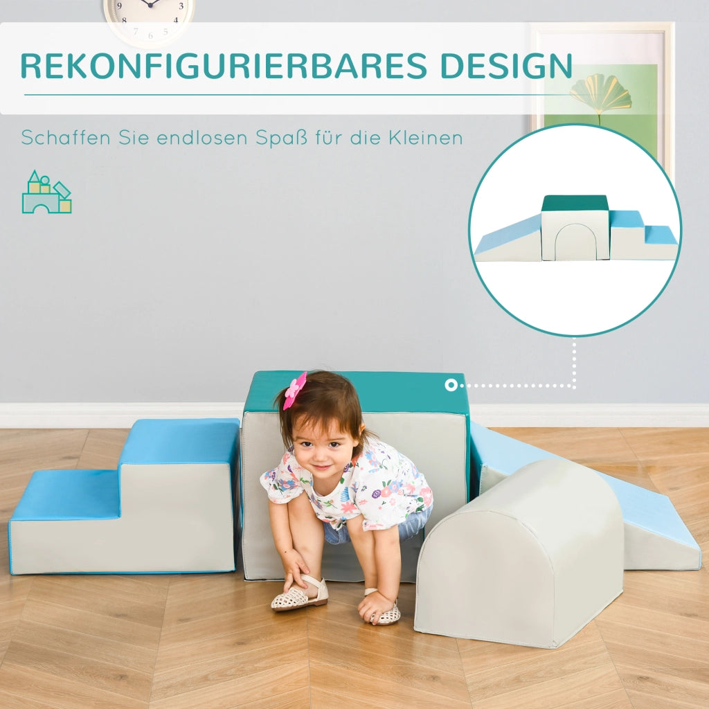 Set Blocchi Morbidi Schiuma 4 Pezzi ¨C Xylo ¨C Grigio Chiaro per Bambini