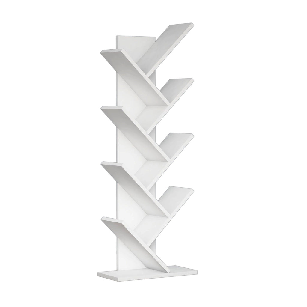 Libreria in legno "Hitit" - 46 x 22 x 128 cm - Bianco