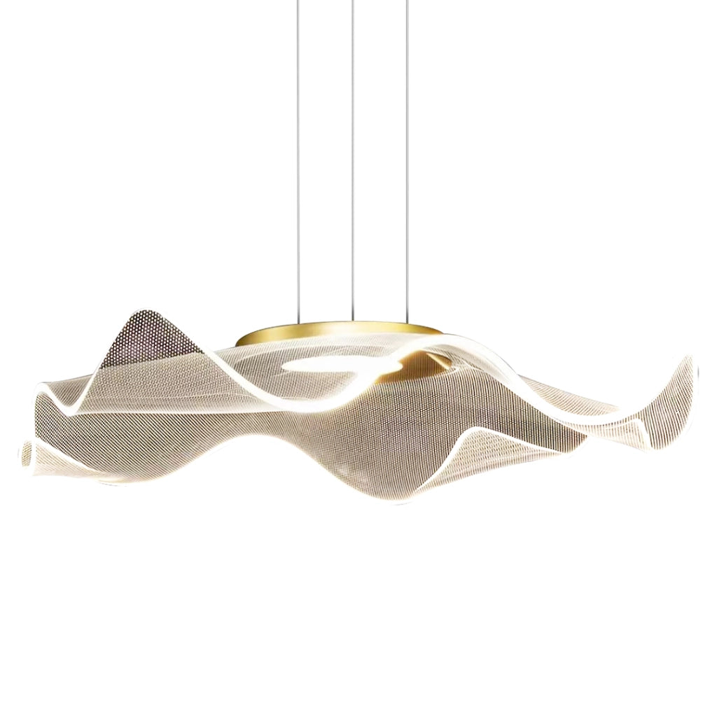 Lampada a sospensione ondulata oro LED 16W 4000K LARGO