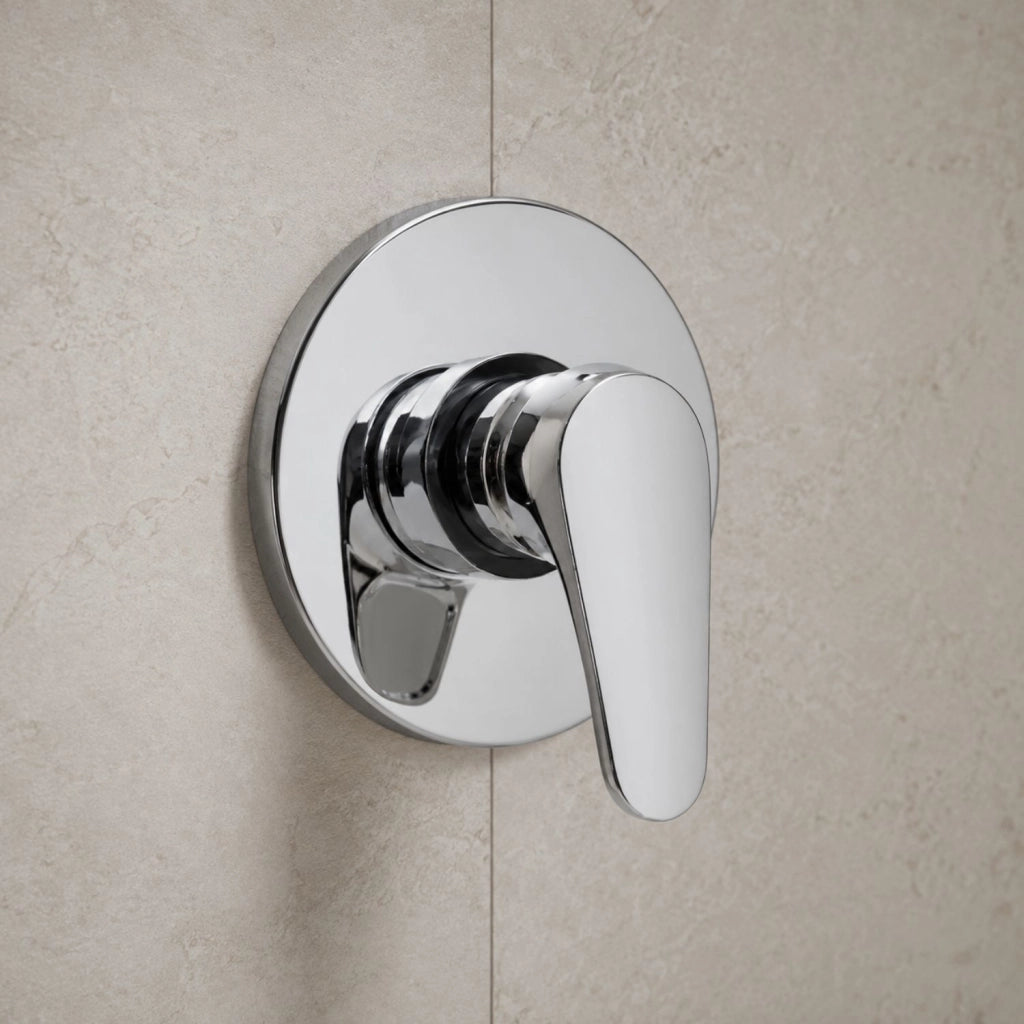 Miscelatore doccia da parete europa ad incasso ottone colore cromato bagno