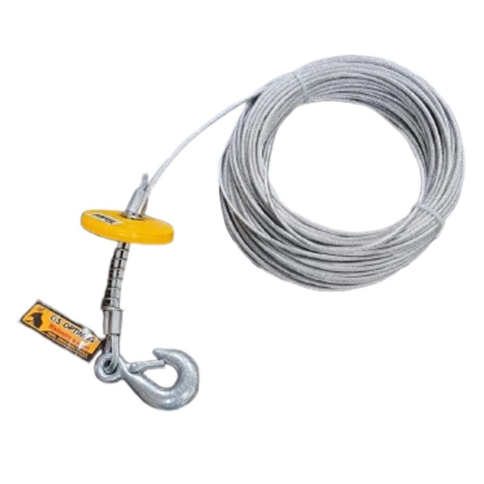 FUNE METALLICA ZINCATO CAVO VERRICELLO ARGANO GANCIO TRAINARE RIMORCHIO 30MT 5MM