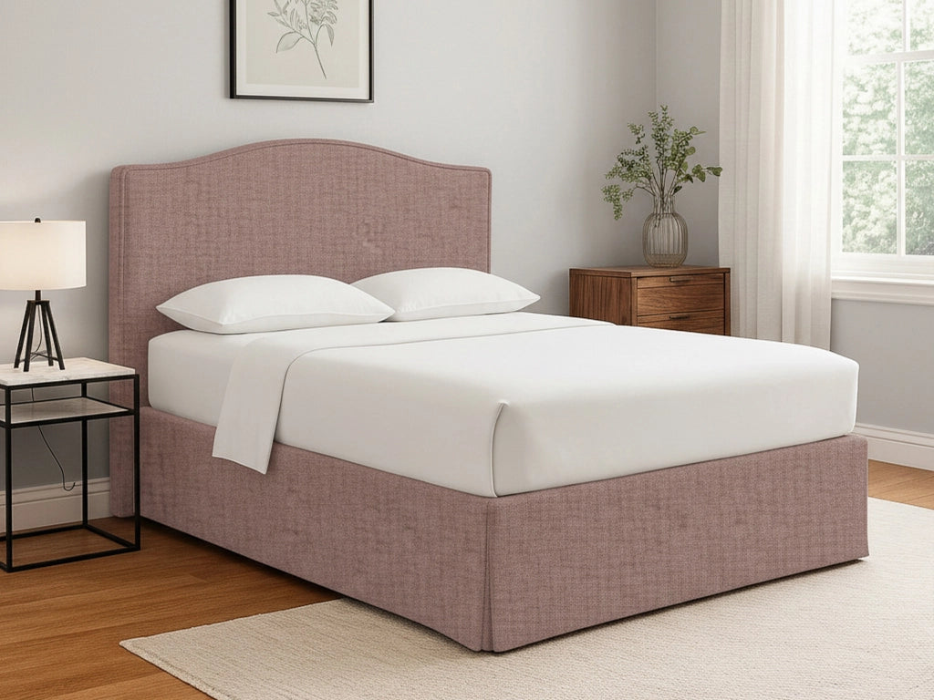 Eccles, Letto Singolo Sfoderabile Made in Italy, Rosa Antico
