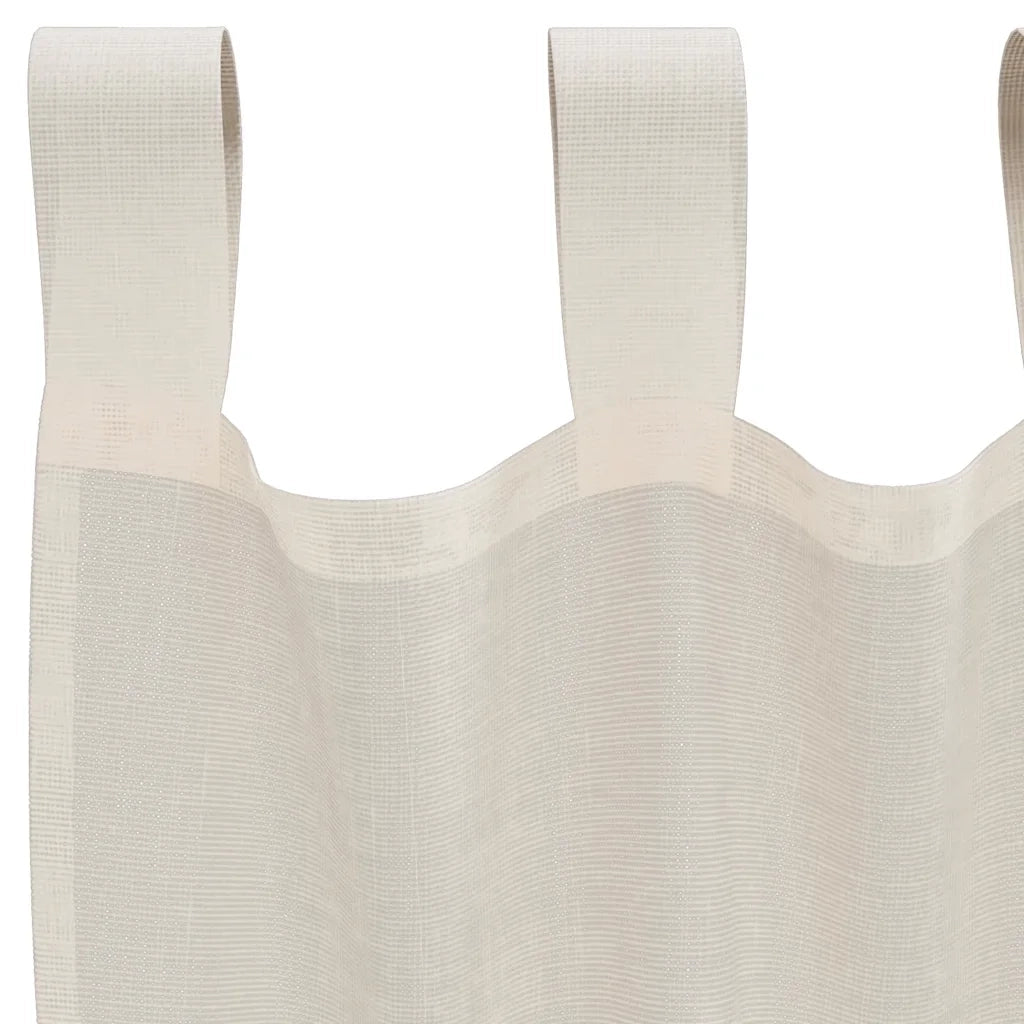 Tende in Voile con Linguetta 2 pz Crema 4102267