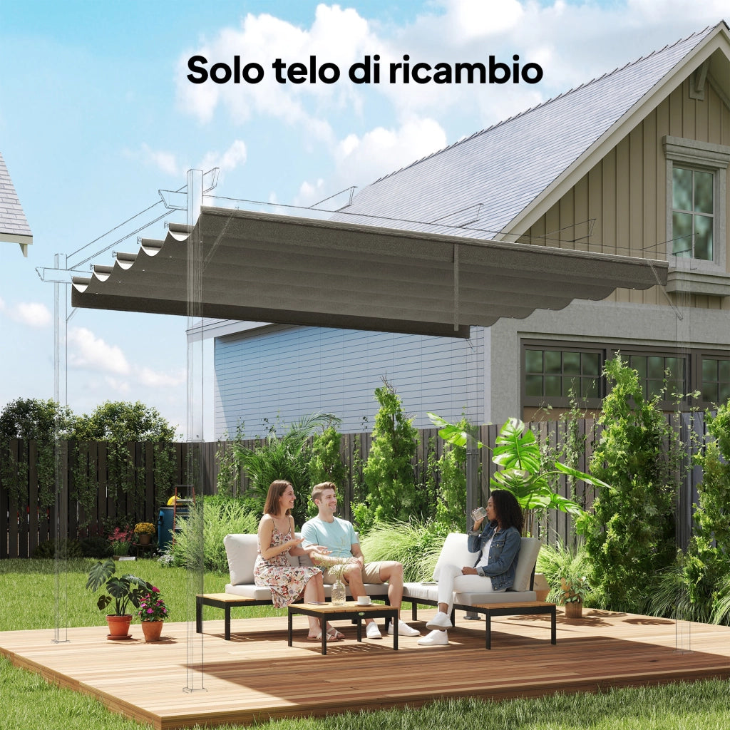 Tettuccio per Gazebo 3x3 m ¨C Minimal ¨C Grigio Chiaro