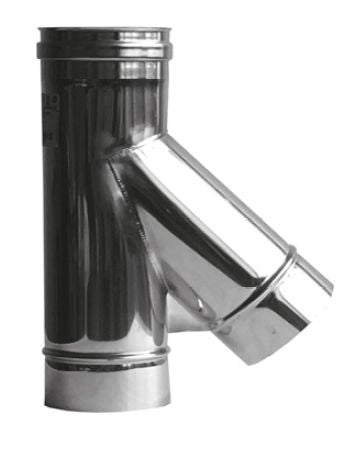 Canna Fumaria - Raccordo Braga 45° Monoparete  ACCIAIO INOX AISI 316  -Vari Diametri- ø130