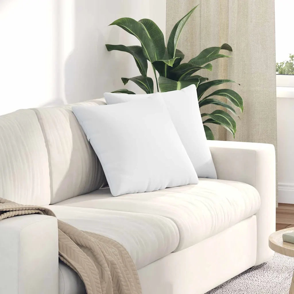 Cuscini da Divano 2 pcs Bianco 45 x 45 cm Tessuto 42013922