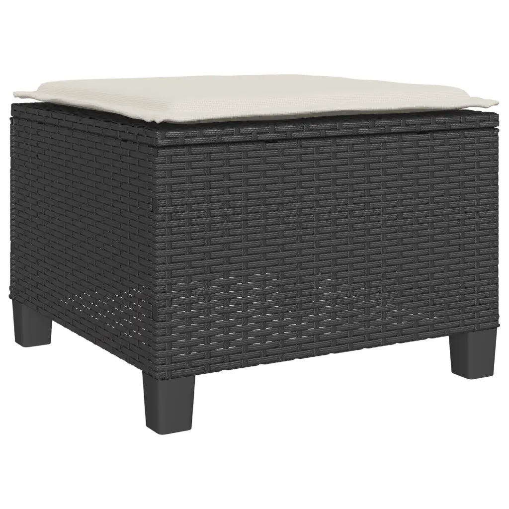 Set da Bistrò 3 pz con Cuscini Nero in Polyrattan 4003896