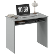Scrivania computer con ripiano ¨C Zephmum ¨C Grigio 90x50x74 cm