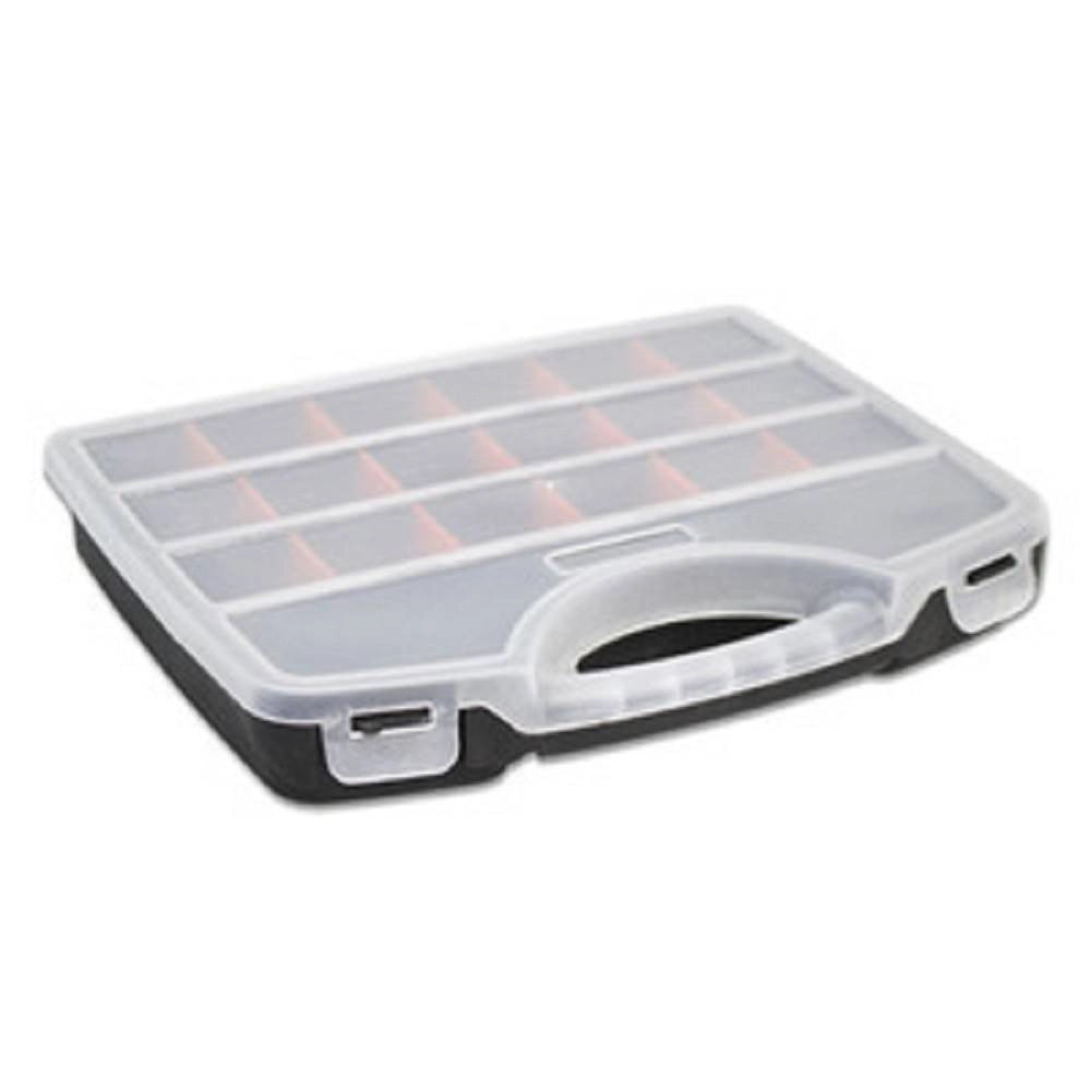 Trade Shop - Cassetta Porta Utensili 20 Scomparti Valigetta Plastica Attrezzi Organizer Accessori -