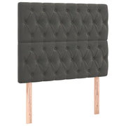 Testiera | Testata Grigio Scuro 100x7x118/128 cm Velluto