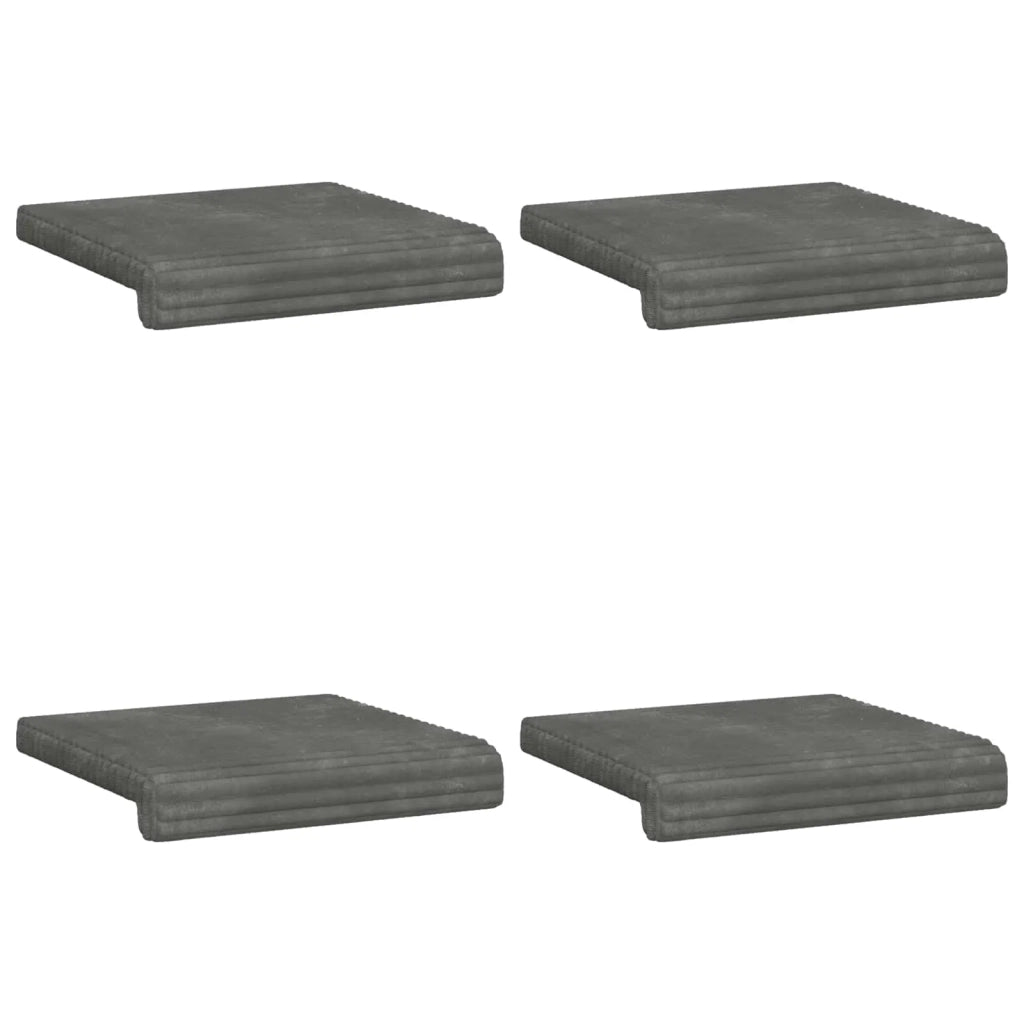 Cuscino per panchina 4 pcs Corduroy Morbido Grigio Chiaro 42043142
