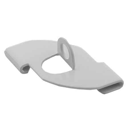 CLIP DI SUPPORTO ORIZZONTALE CON FORO PER PENDINATURA 24-26 mm - bianco - 100 pezzi- AKIFIX