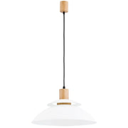 Alfa Tropic lampada a sospensione bianco legno E27 60W