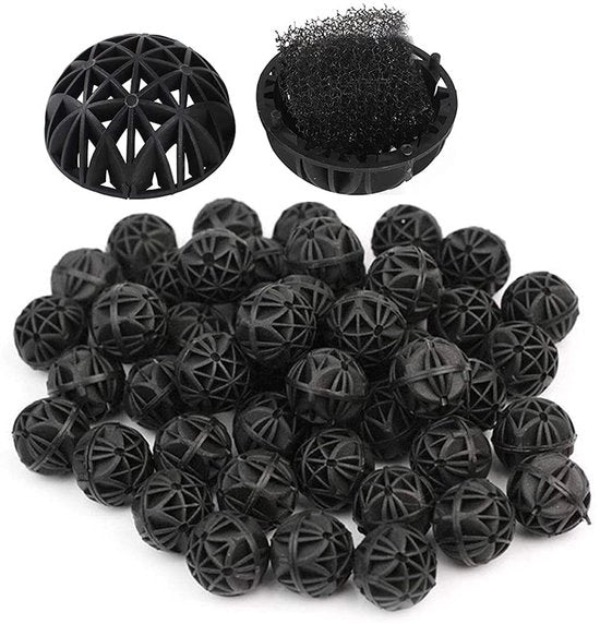 Filtermedia 100 pezzi - Balle porose biologiche - Materiale filtro biochimico - Vistank/Aquario/Vijver - 26mm - Ristaura la qualità dell'acqua - Filtro acquario