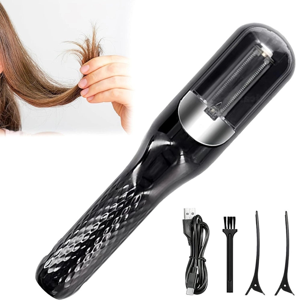 Trade Shop - Tagliadoppie Punte Liscia Ripara Capelli Doppio Uso Senza Fili Automatica Ricaricabile -