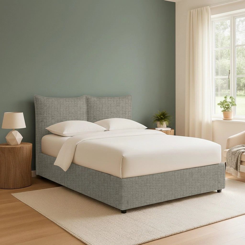 Wetherby, Letto Matrimoniale Sfoderabile Made in Italy, Grigio