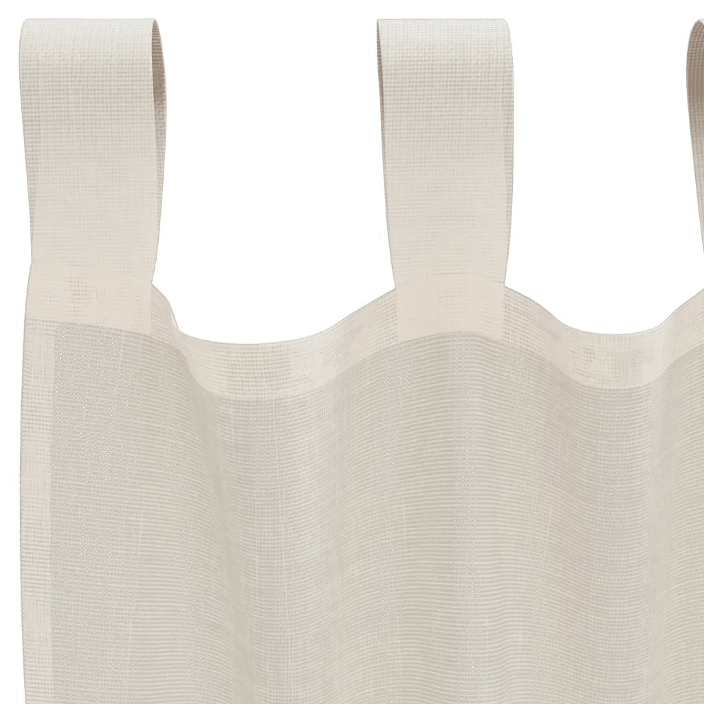 Tende in Voile con Linguetta 2 pz Crema