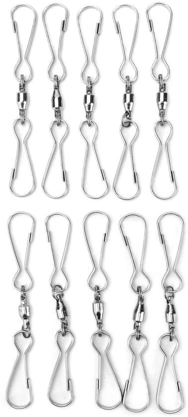 Ophanghaken in Acciaio Inossidabile - 360° Hanger Rotante - Leggero - Duraturo - Adatto per Alimentazione Uccelli - Grande Capacità di Carico