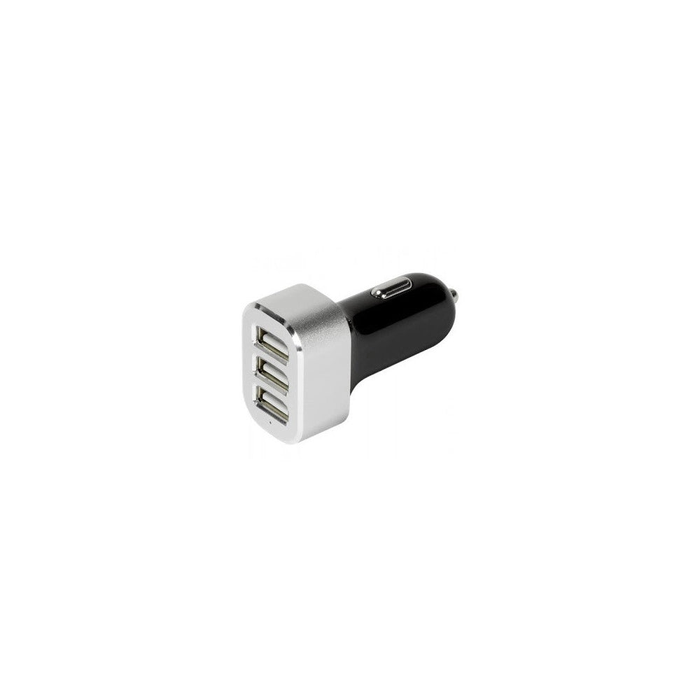 Trade Shop - Caricatore Carica Batteria Universale Per Auto Accendisigari 3 Usb 2,1a 2a 1a -