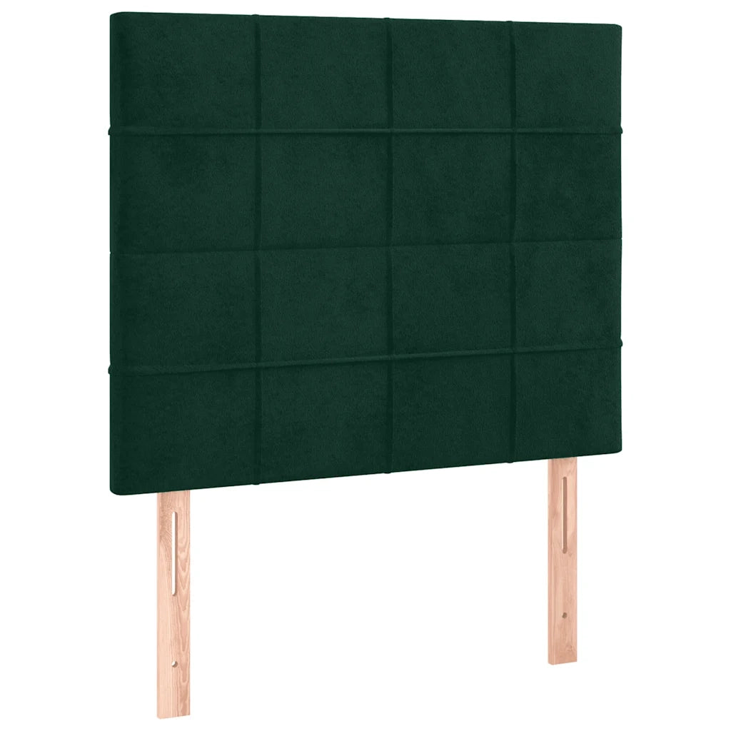 Testiera | Testata Verde Scuro 90x5x118/128 cm Velluto