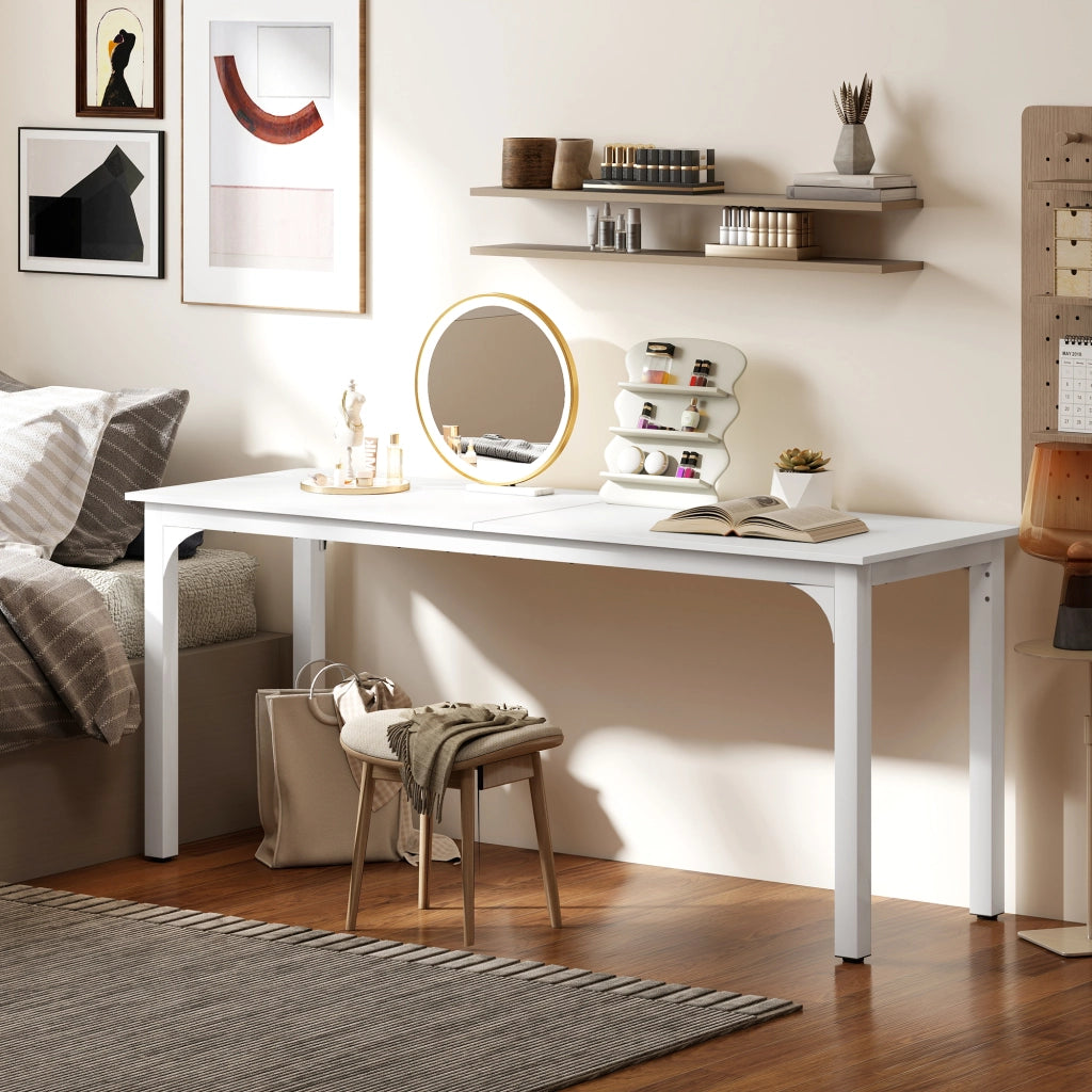 Scrivania per computer 180 cm ¨C Xylo ¨C bianco, per 2 persone, ufficio e studio