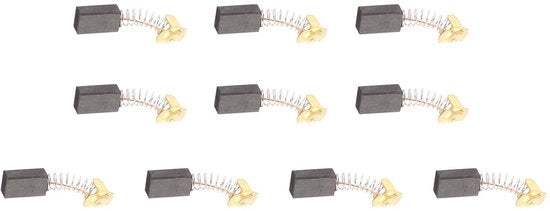 Set di pennelli in carbonio per motori 17mm x 11mm x 7mm - 10 pezzi