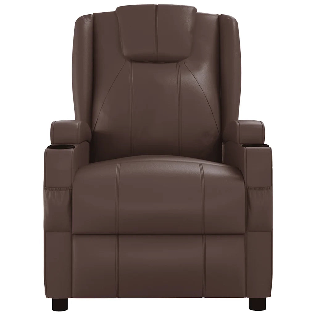 Poltrona Massaggiante Marrone in Similpelle 321313