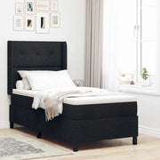 Letto a molle con materasso Nero 200 x 80 cm Tessuto 3341611
