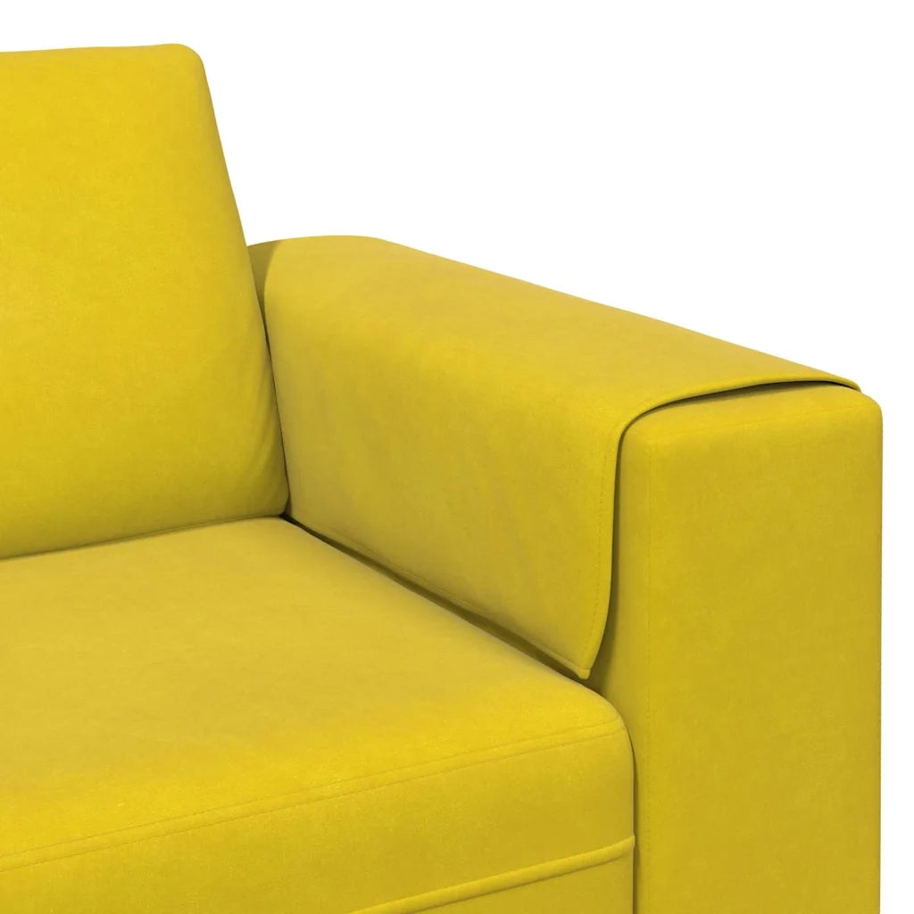 Divano per Soggiorno Giallo 250 x 77 x 76 cm 3335097