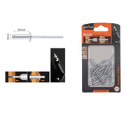 Trade Shop - Set 17 Pz Rivetti Rivetto 4x16 Mm Accessori Bricolage Ferramenta Fai Da Te 90818 -