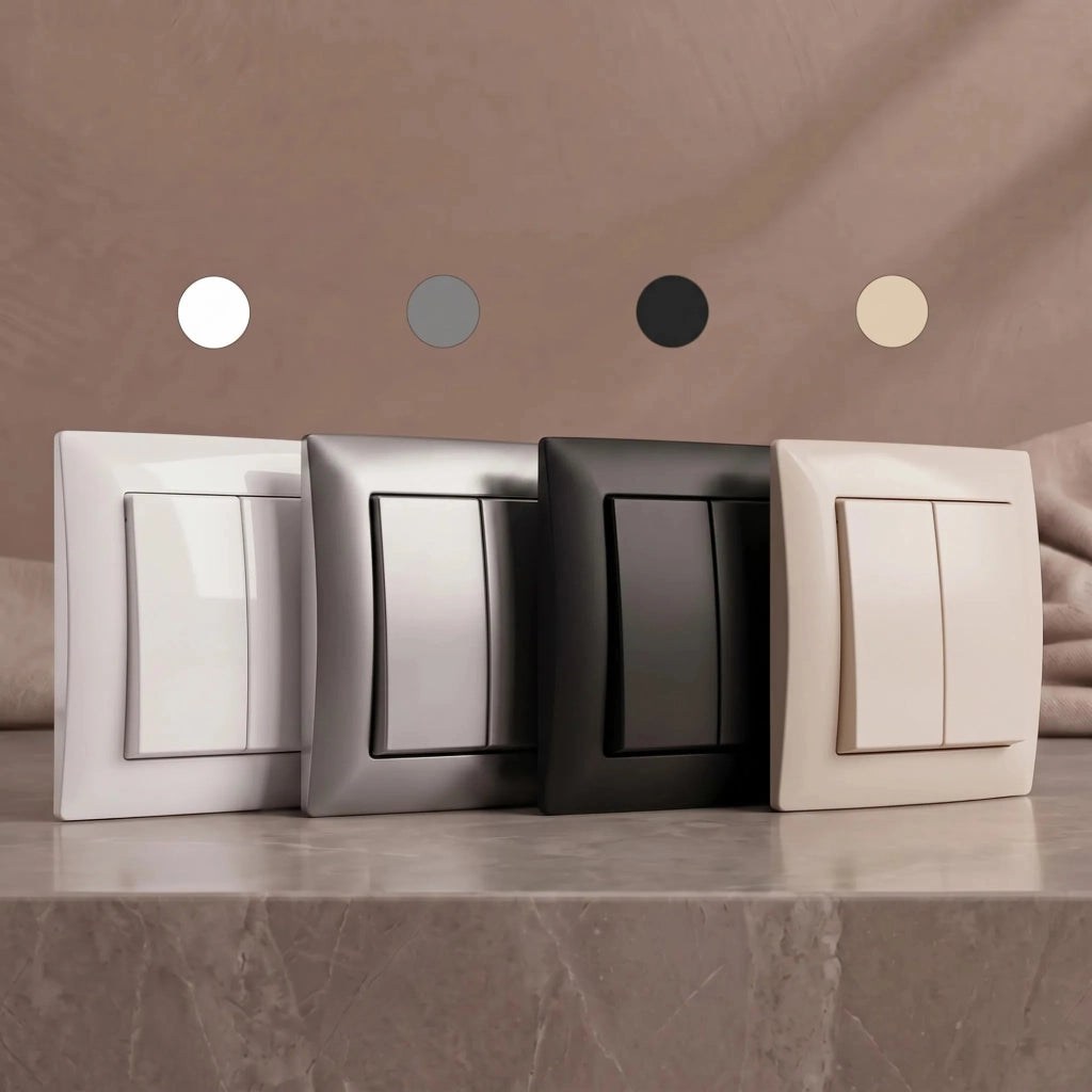 Interruttore Doppio Oste Jnh007-w Grey