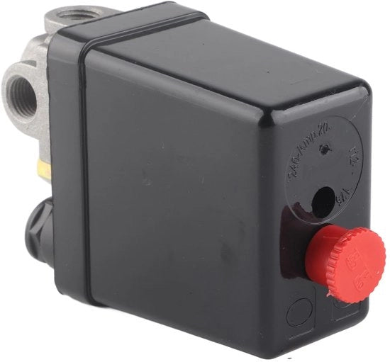 Regolatore di Pressione Aria - Accessorio per Compressore - 4 vie 90-120 PSI - Alta Qualità - Affidabilità - Adatto per
