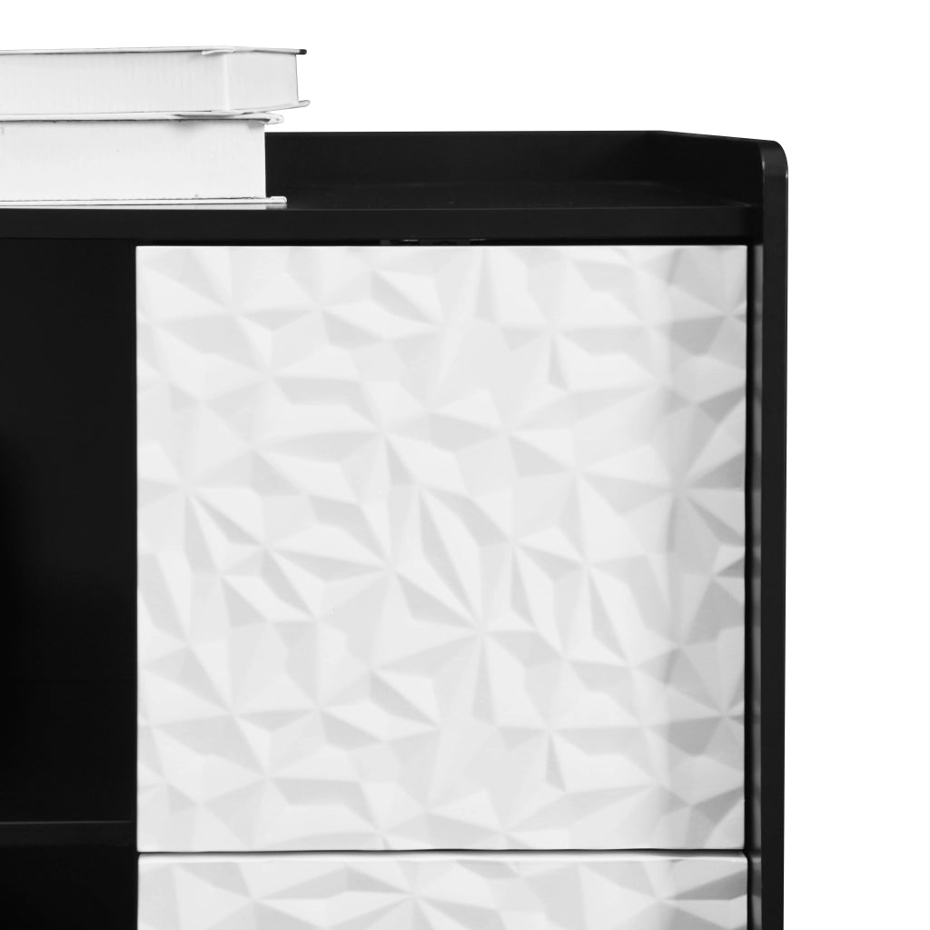 Credenza Moderna con Ante Blu e Cassetti ¨C MINIMAL ¨C Nero/Blu