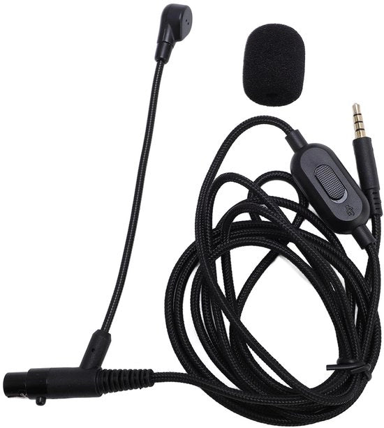 Cavo microfono 1,8 m - Compatibile con Q701/K712/K702/K240/K141/K171 - Con connettore 3,5 mm - Con connettore XLR femminile 3 PIN - Cavo microfono regolabile - Cavo microfono per microfono